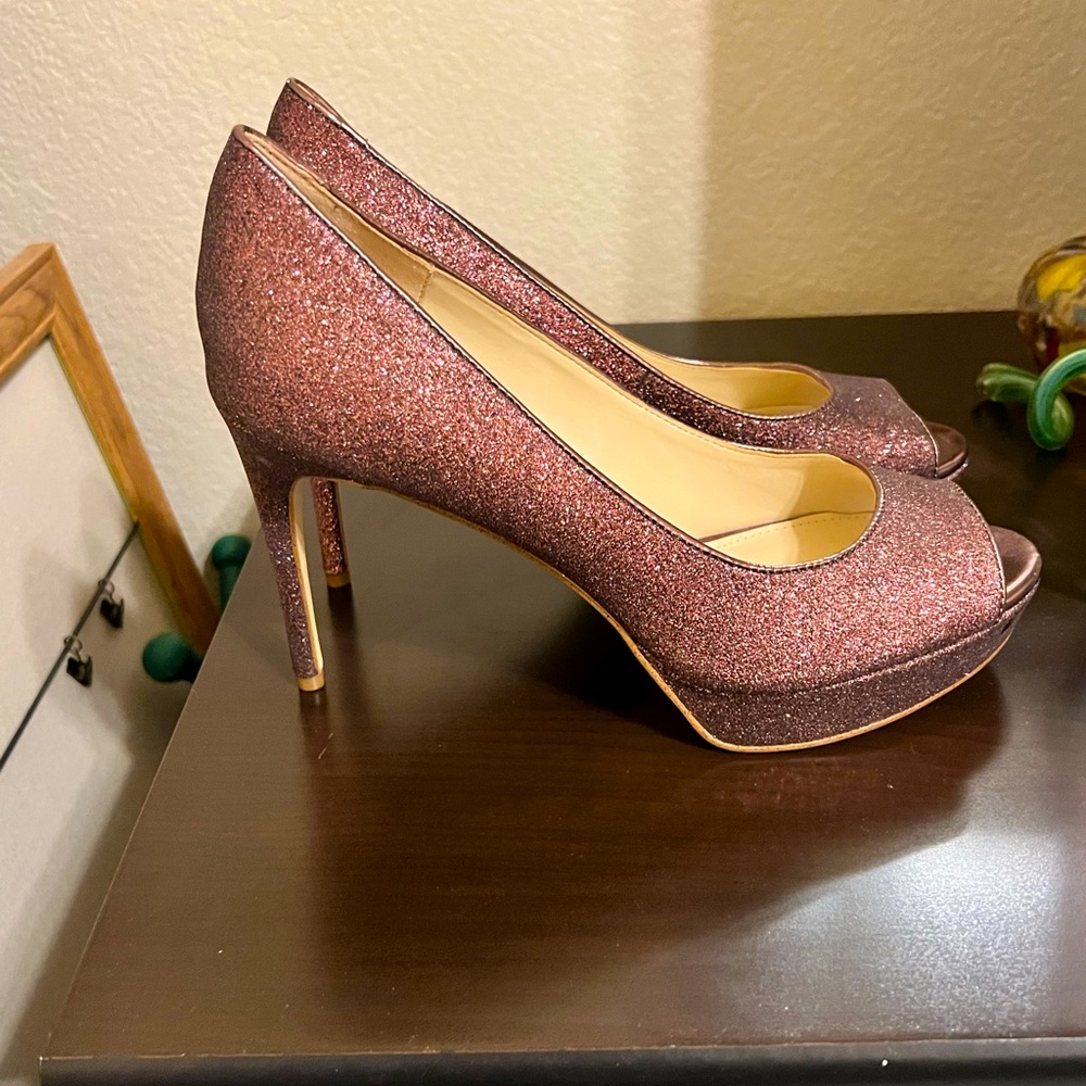 Nine West sparkle pumps